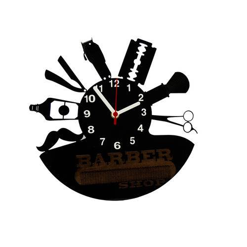 Relógio de Parede Decorativo - Modelo Barber Shop