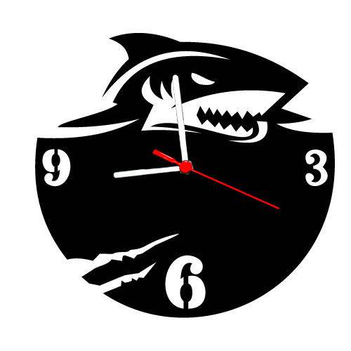 Relógio de Parede Decorativo - Modelo Tubarão - ME Criative