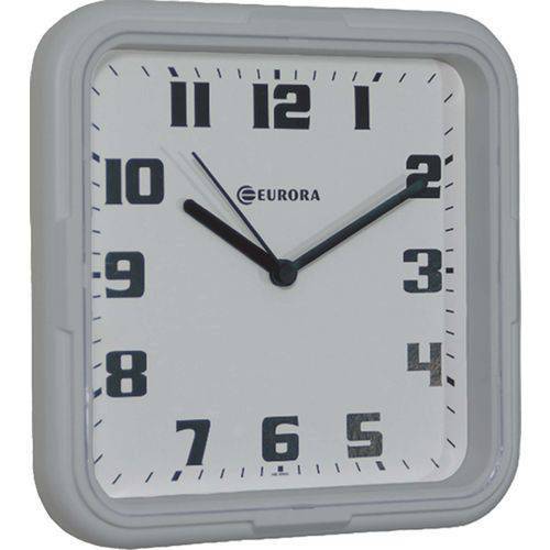 Relógio de Parede Eurora Quadrado Cinza 6540-205