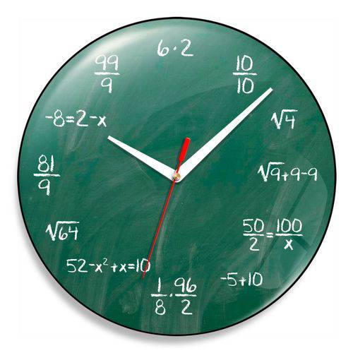 Relógio de Parede Geek Blackboard - 30 Cm