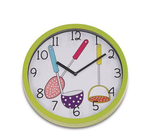 Relógio de Parede Kitchen I 25cm Verde Ricaelle Eg6910a-Hf70vd