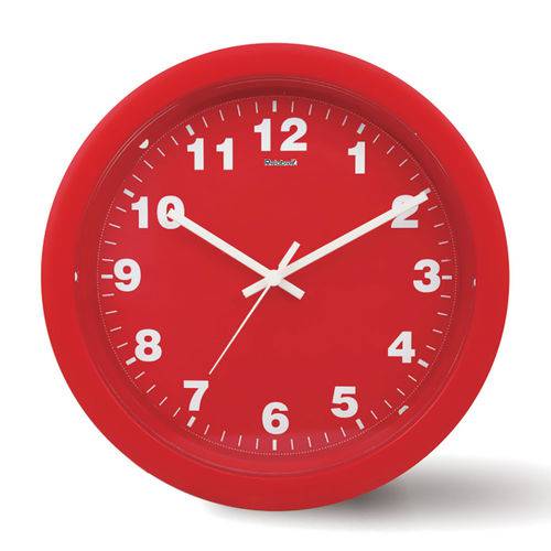 Relógio de Parede Master 30Cm Vermelho - Relobraz