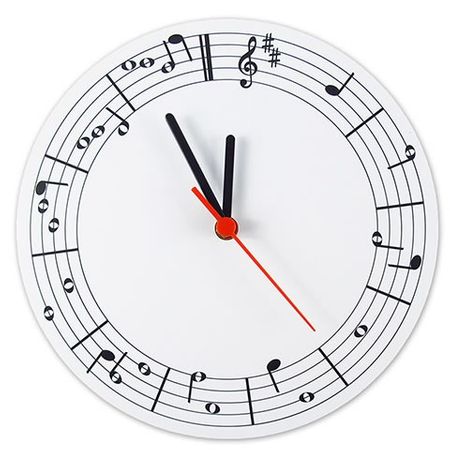 Relógio de Parede Notas Musicais