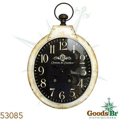 Relógio de Parede Oval Fundo Escuro Goods BR