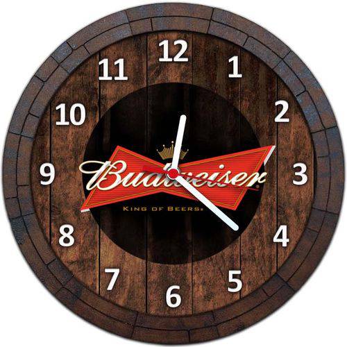 Relógio de Parede Quadro Tampa de Barril Cerveja Bebida W007
