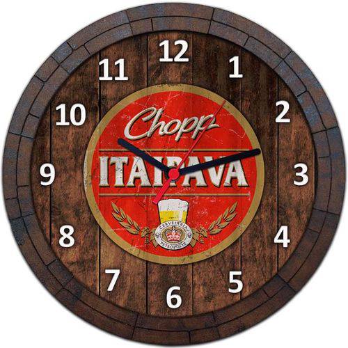 Relógio de Parede Quadro Tampa de Barril Cerveja Bebida W069