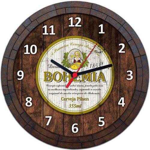 Relógio de Parede Quadro Tampa de Barril Cerveja Bebida W082