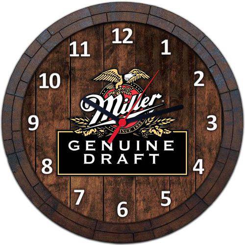 Relógio de Parede Quadro Tampa de Barril Cerveja Bebida W022