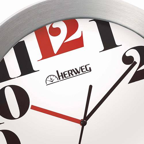Relógio de Parede Quartz Alumínio - Herweg