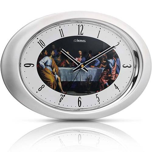 Relógio de Parede Quartz Branco Pérola - Herweg