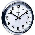 Relógio de Parede Quartz Cromado 40x40x5