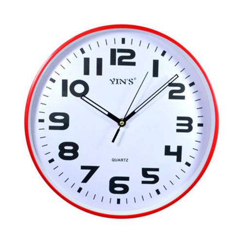 Relógio Parede Analogico Redondo Plástico Sortido 29 Cm