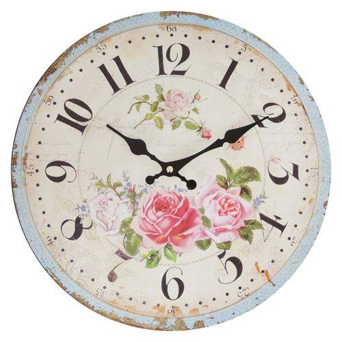 Relógio de Parede Rosas 35cm