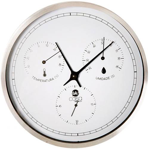 Relógio de Parede Termômetro Branco Uatt? Analógico