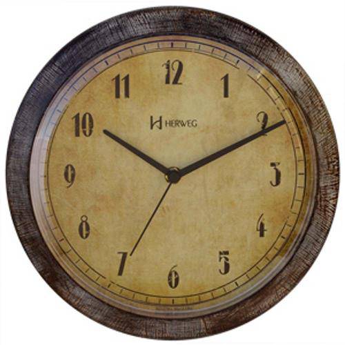 Relógio de Parede Wood White - Herweg