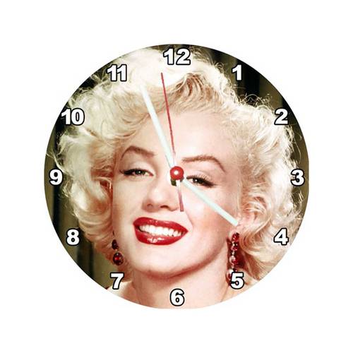 Relógio Decorativo Marilyn Monroe Rosto Colorido