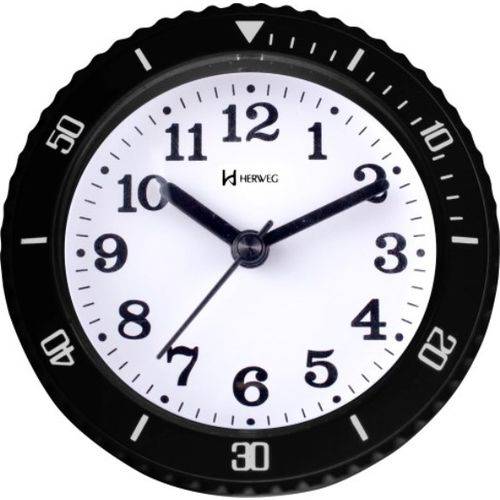 Relógio Despertador a Pilha Preto Alarme Herweg 2714-034