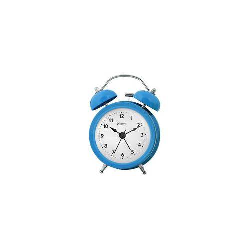 Relógio Despertador Analógico Decorativo Quartz Mecanismo Step Herweg Azul