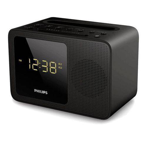 Relógio Despertador com Speaker Philips Ajt5300-37 com Bluetooth-USB Bivolt - Pr