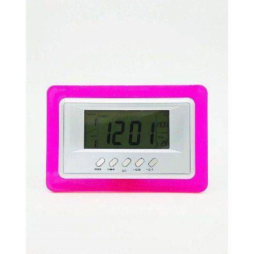 Relógio Despertador de Mesa Temperatura Controle de Voz Lcd Led 3806