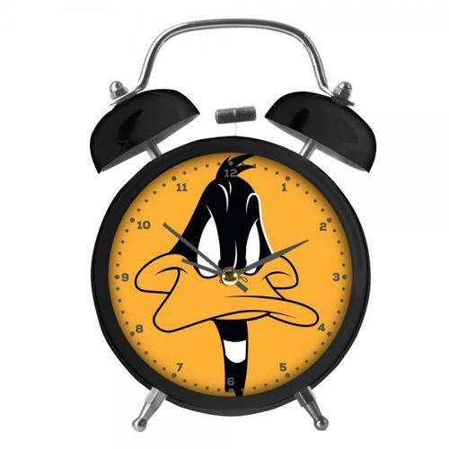 Relógio Despertador de Metal Looney Tunes 16cmx11cmx06cm