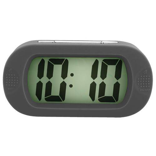 Relógio Despertador Digital Borracha Herweg 2933 303 Chumbo