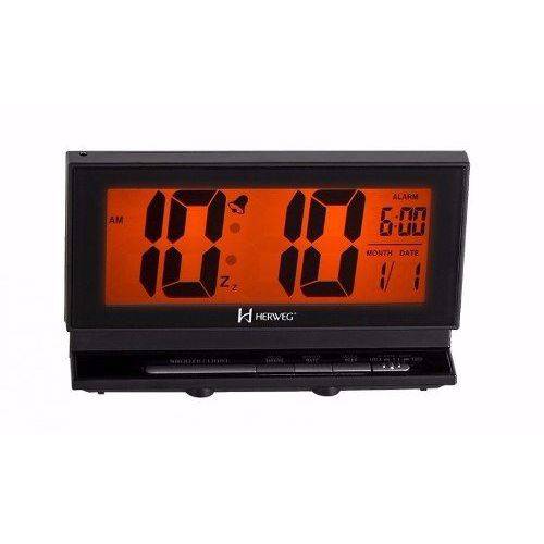 Relógio Despertador Digital com Sensor Noturno Herweg 2946