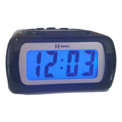 Relógio Despertador Digital Herweg 2981 034 Preto