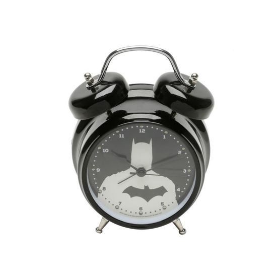 Relógio Despertador em Metal com LED e Som Batman