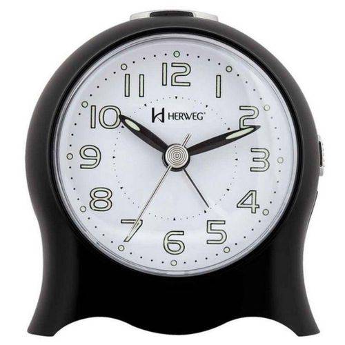 Relógio Despertador H Herweg 2572 Preto