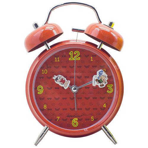Relógio Despertador Mecânico Mônica - Turma da Mônica
