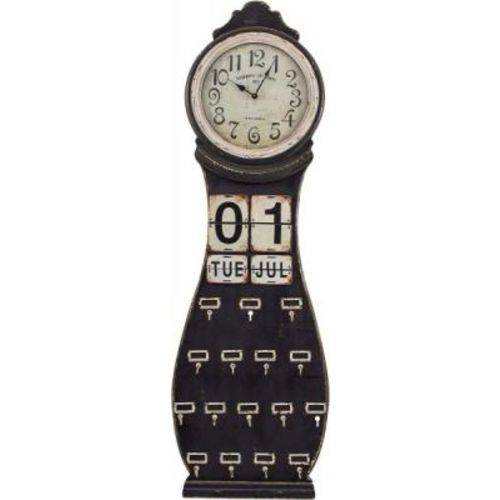 Relógio e Calendário Parede Madeira com Gancho Goods Br 146x46x4cm