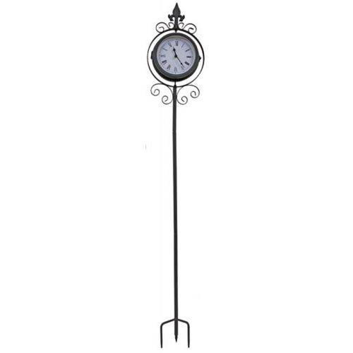 Relógio e Termômetro com Estaca Flor Liz Goodsbr 110x20x11cm