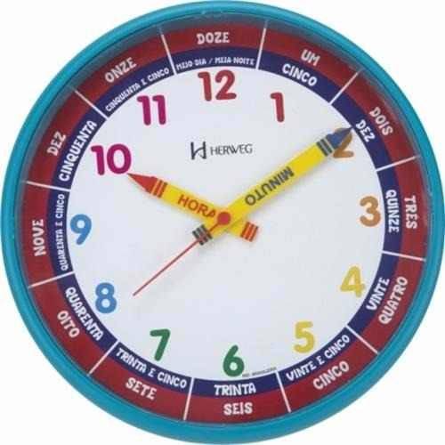 Relógio Educativo Infantil Herweg 26 Cm 6690