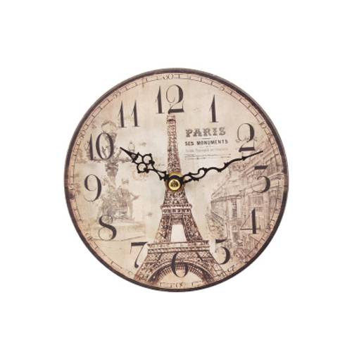 Relógio em Mdf de Mesa Eiffel Tower