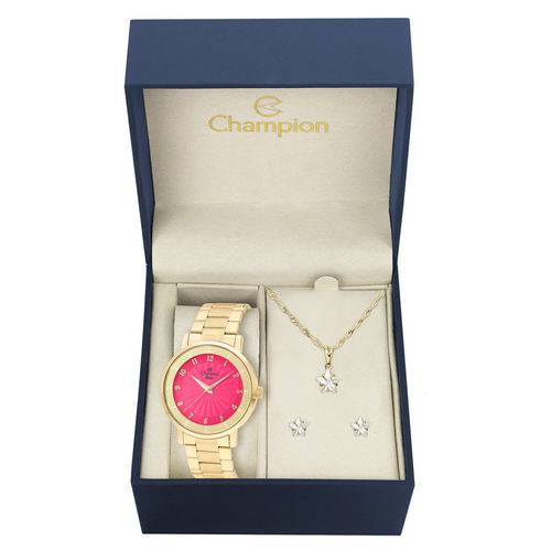 Relógio Feminino Champion Dourado Cn26662j
