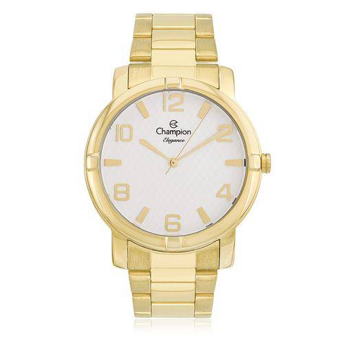 Relógio Feminino Champion Elegance Analógico Cn25181h Dourado com Fundo Branco