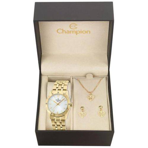 Relógio Feminino Champion Elegance Kit Cn27349w