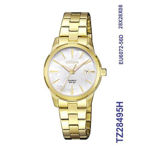 Relógio Feminino Citizen REF TZ28495H Dourado Perolizado 28mm