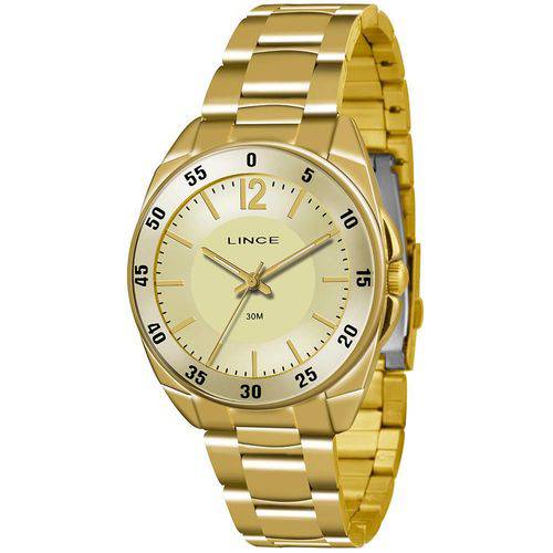 Relógio Feminino Dourado Lince LRGK043L