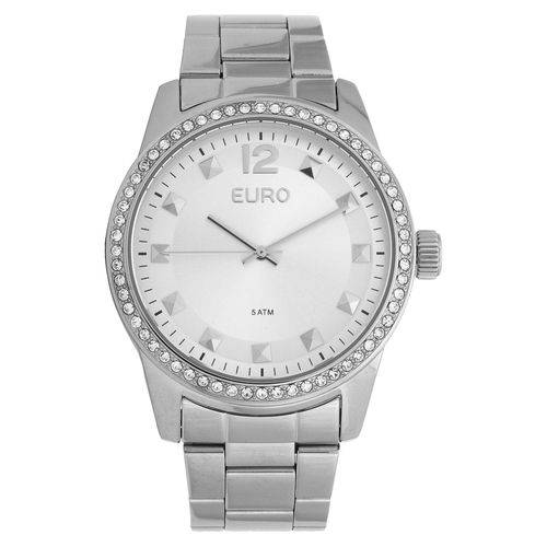 Relógio Feminino Euro Espelhados EU2035YLB/3K 43mm Aço Prata