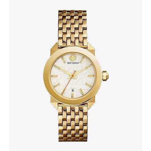Qual o Preço?】→ Preço Relógio Feminino Tory Burch 35mm Modelo Tbw8002 - a  Prova D' Água / Banhado a Ouro