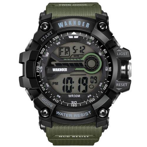 Relógio G-Shock Esportivo Waknoer Digital Verde Militar