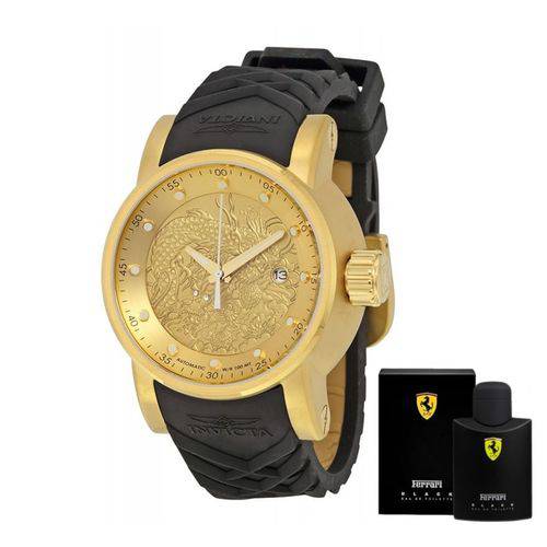 Relógio Invicta S1 Hally Yakuza 15863 + Perfume Ferrari Black 125 Ml