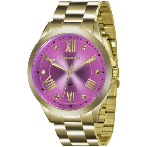 Relógio Lince Feminino Analógico - Lrgj046l R3xkx - Dourado/rosa