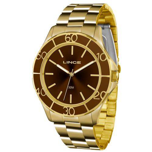 Relógio Lince Feminino Ref: Lrgj067l M1kx Casual Dourado