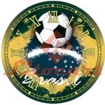 Relógio Madeira e Papel Decoupage Colado 20x20 Futebol Brasil Lmapcr-11 Litocart