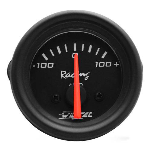 Relógio Manômetro Amperimetro -100/+100 Willtec Preto 52mm