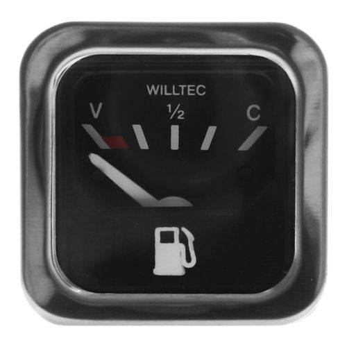 Relógio Manômetro Indicador Combustivel 52mm Preto Willtec Fusca