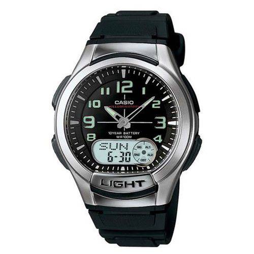 Relógio Masculino Anadigi Casio AQ-180W-1BVDF - Preto